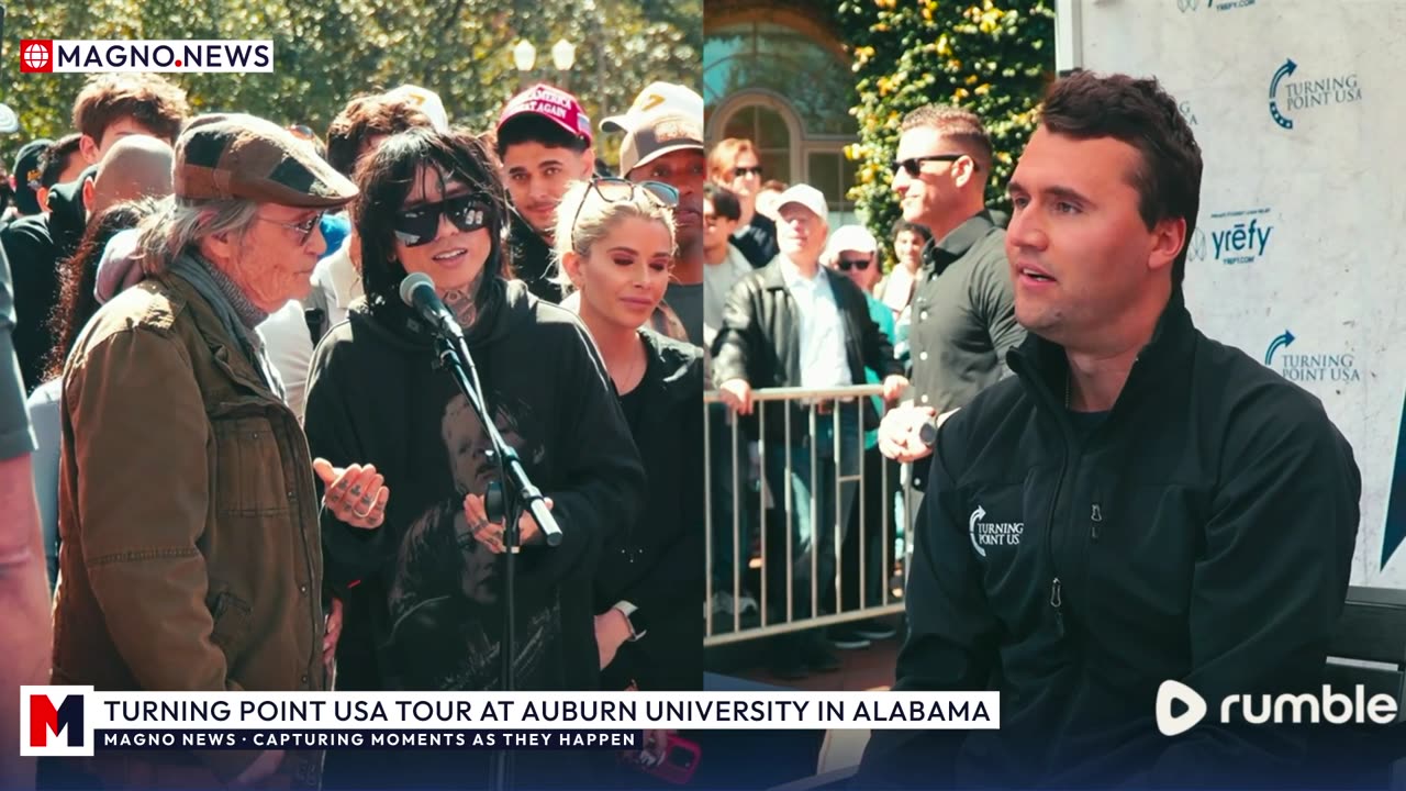 🇺🇸 Eric Trump and Benny Johnson join Turning Point USA Tour at Auburn University in Alabama [LIVE]