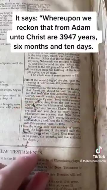 This beautiful Bible printed in 1813 dates the Earth at exactly 6,000 years old in 2024