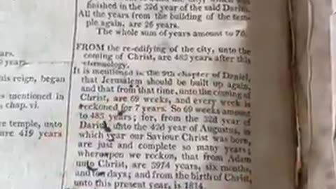 This beautiful Bible printed in 1813 dates the Earth at exactly 6,000 years old in 2024