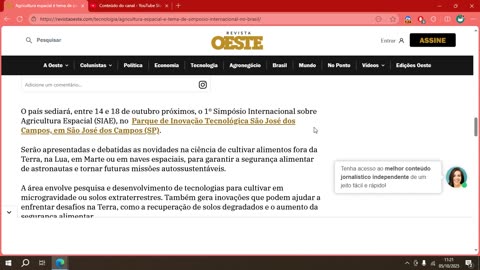 Agricultura espacial é tema de simpósio internacional no Brasil.mp4