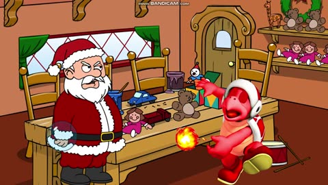 Dark Fire Bro Pulls Santa's Beard and Gets Grounded