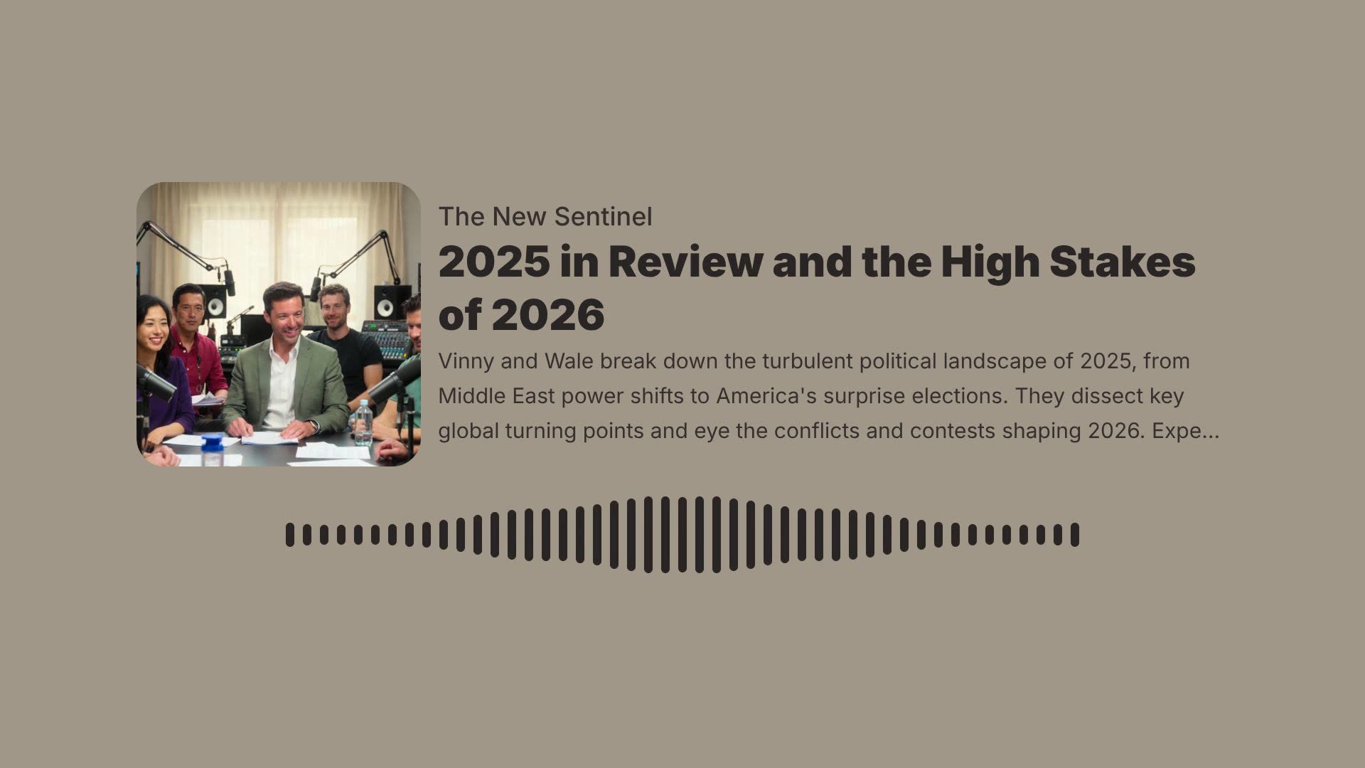 The year in review (2025) politically.