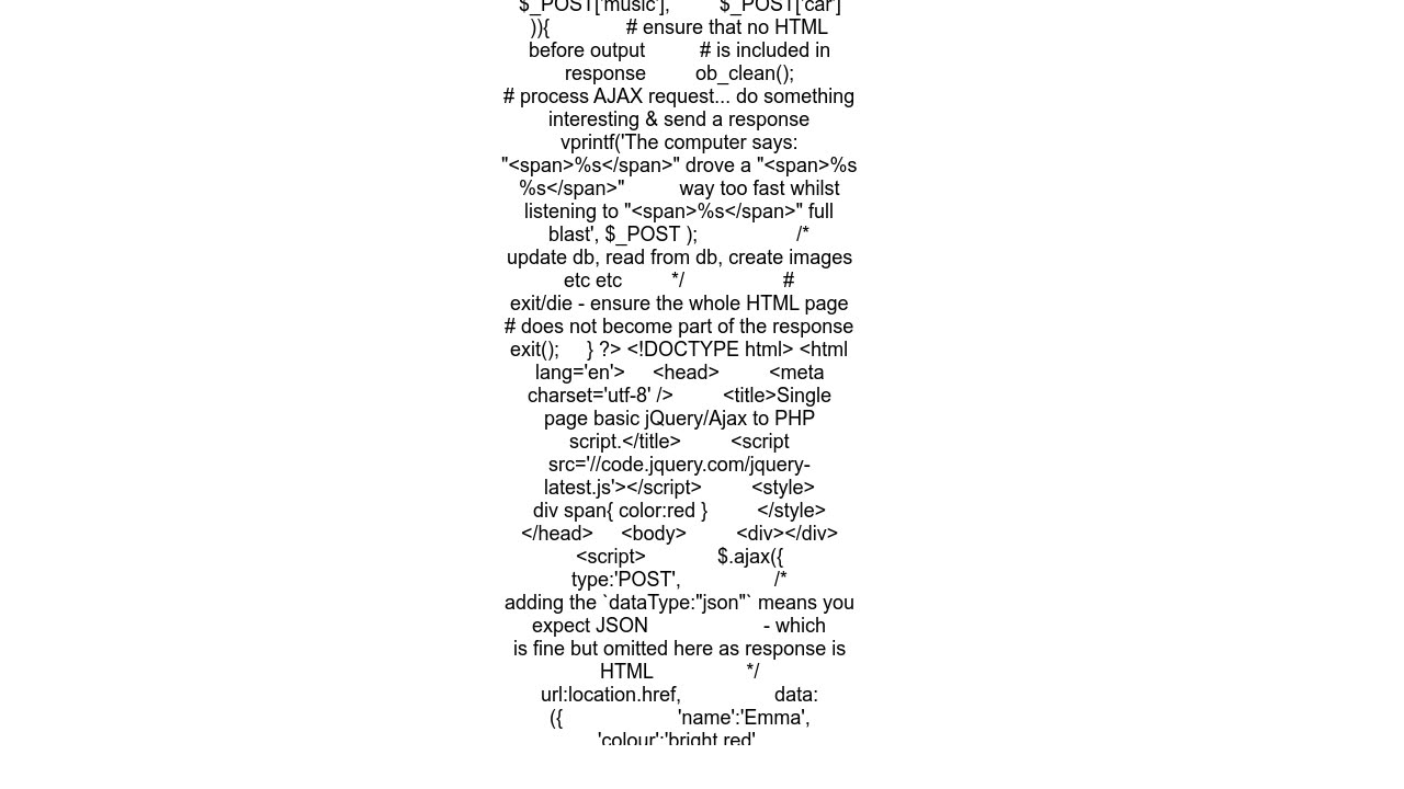 AJAX Call Returning &quot;Undefined array key&quot;