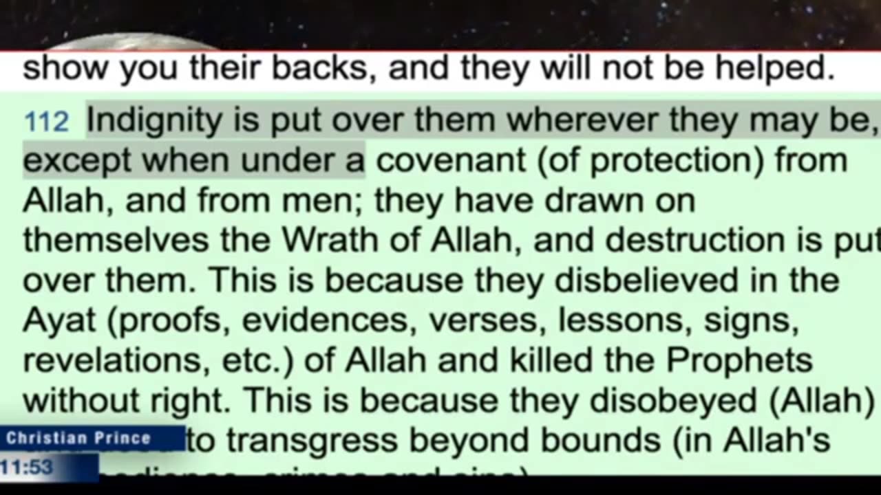 Christian prince This is Jesus talking.