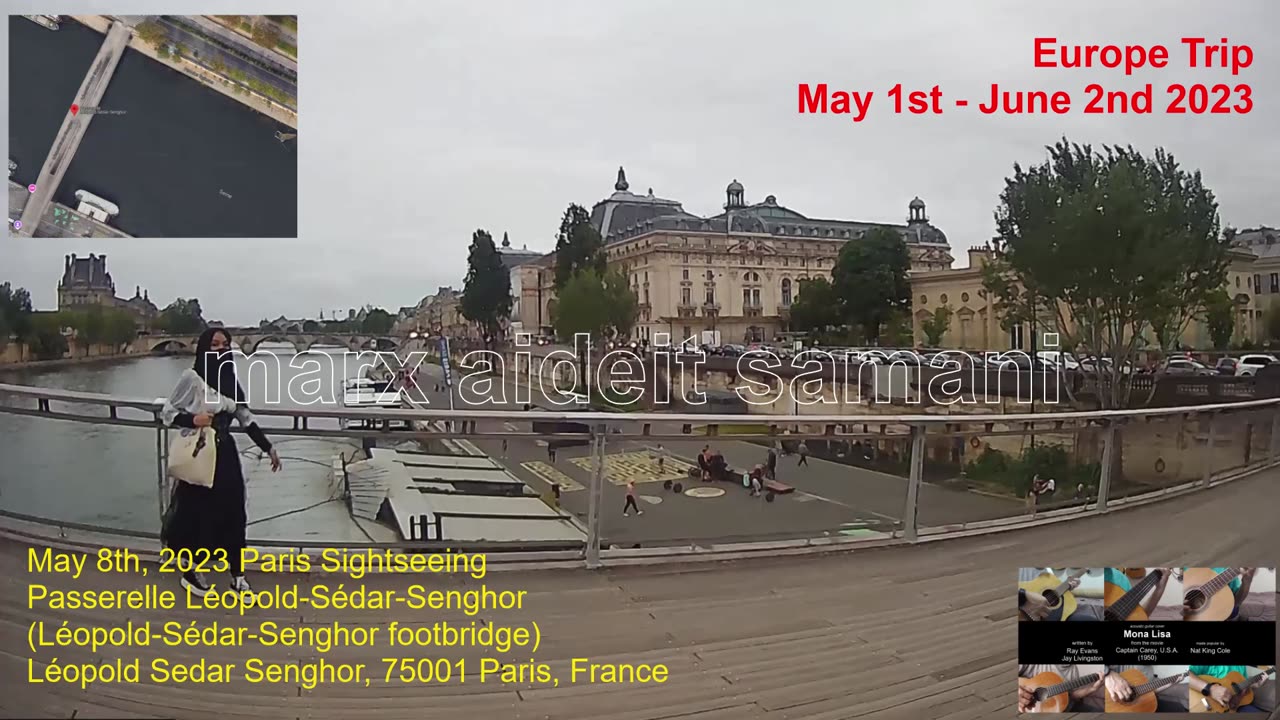 May 8th, 2023 - 32 Walked across River Seine on Passerelle Léopold-Sédar-Senghor