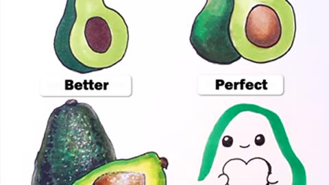 How to Draw - Easy Avocado Art & 3D Drawing Tips