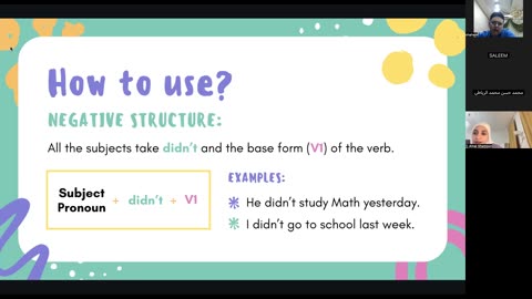 Past simple Class (10) Part (1)