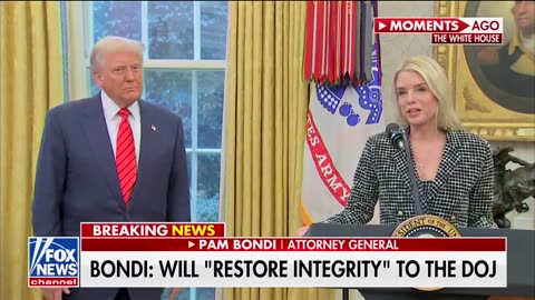 ATTORNEY GENERAL PAM BONDI: “I will restore integrity to the Justice Department