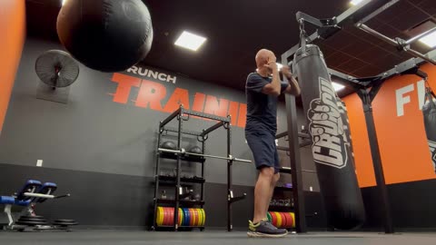 1/1/26: At age 72, my bag workouts continue at Crunch Fitness in Acworth, GA. Back Fist/Palm Strikes