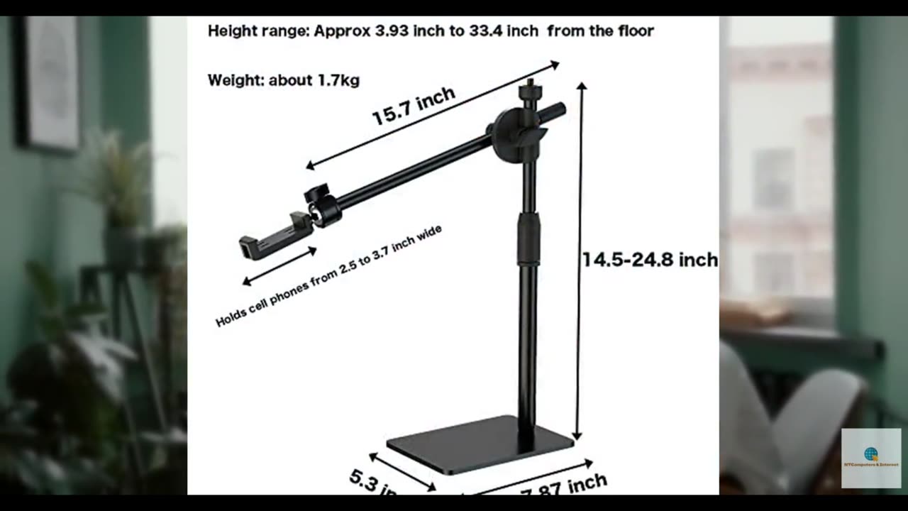 HVAYING Overhead Phone and Camera Mount Stand for YouTube Live Video Cooking Mak