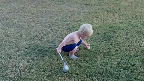 When You’re 2 But Already Take Golf Seriously