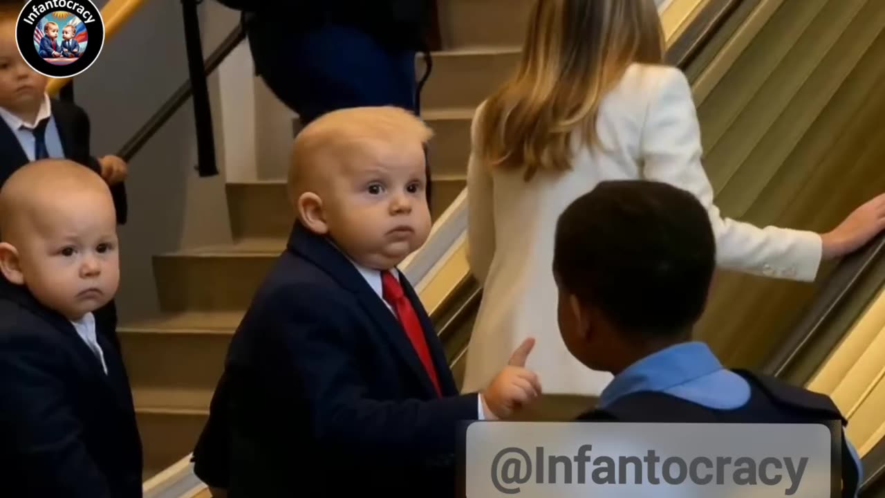 Baby Trump vs. The UN Escalator & Teleprompt Fail 😂