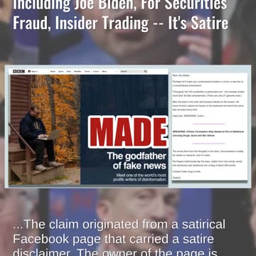 Fact Check: SEC NOT Investigating 10 Democrats For Securities Fraud, Insider Trading -- It's Satire