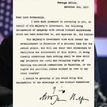 The Balfour Declaration of 1917