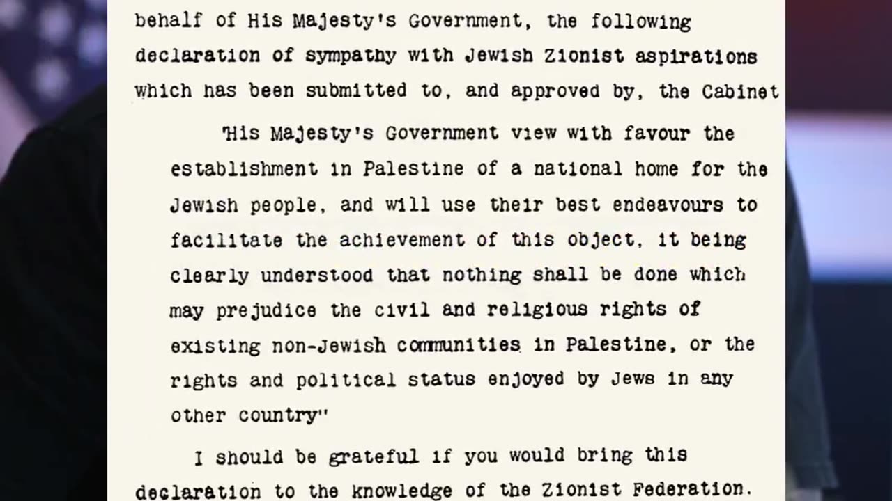 The Balfour Declaration of 1917