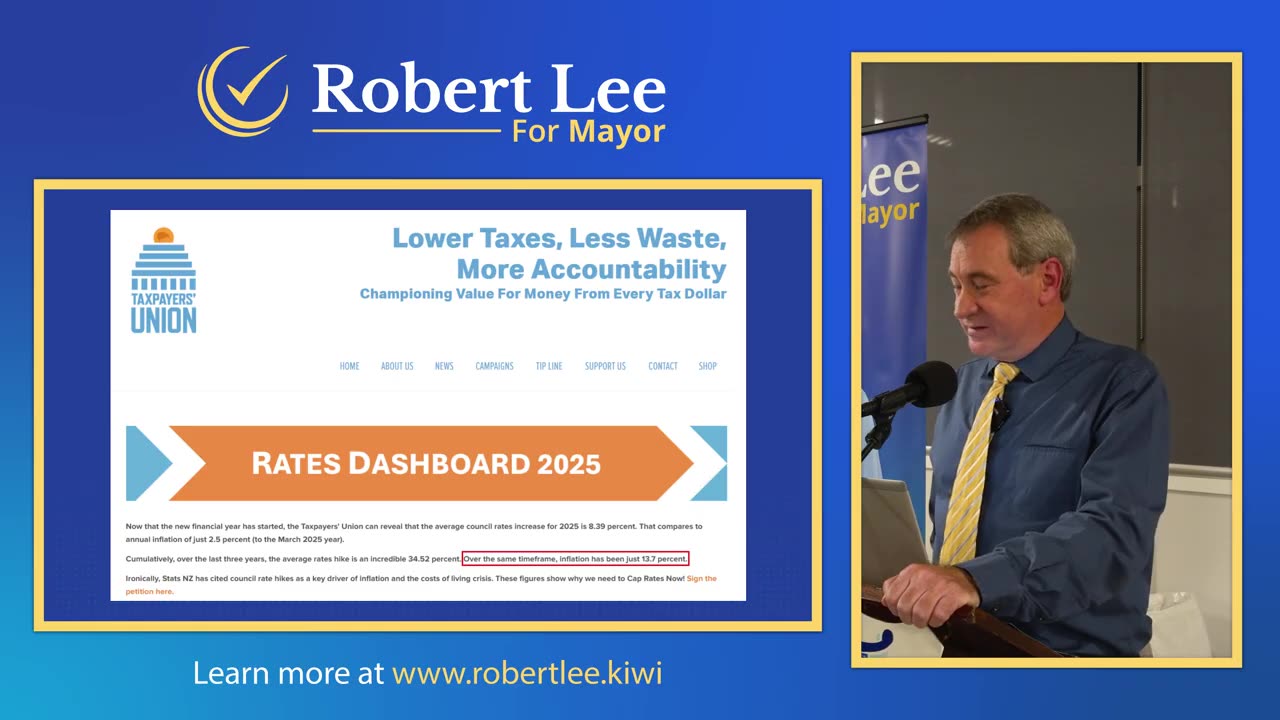 Robert Lee for Mayor 2025 - Campaign Launch - Rates capping