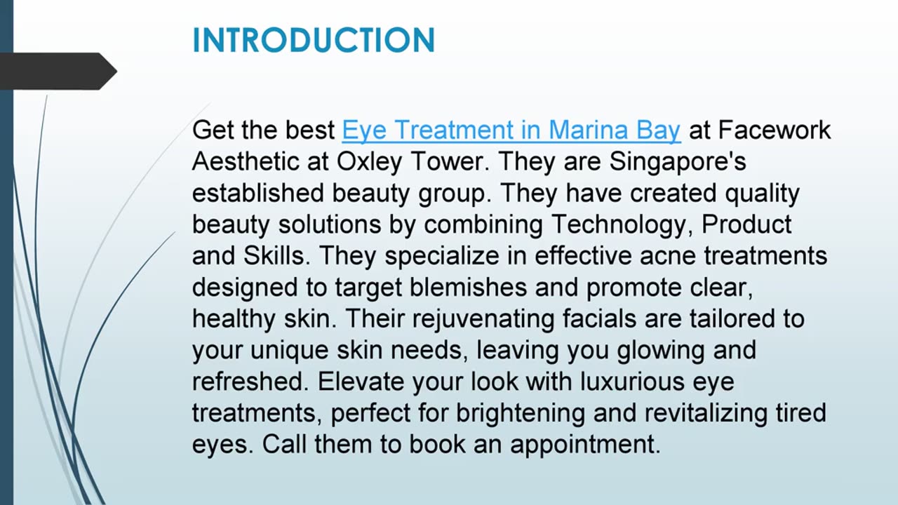 Get the best Eye Treatment in Marina Bay