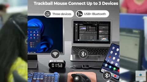 seenda Wireless Trackball Mouse Ergonomic - Bluetooth Rollerball Mouse Rechargea