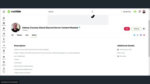 Udemy Courses About Discord Server Content Needed