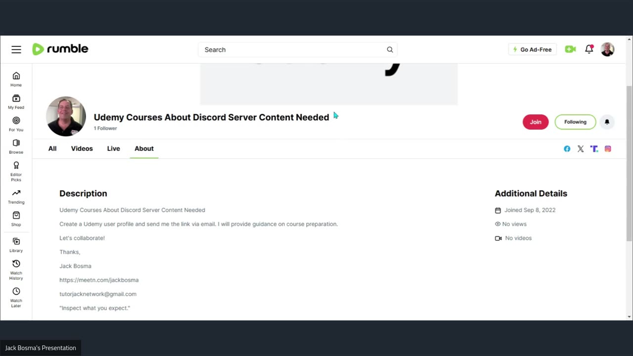 Udemy Courses About Discord Server Content Needed