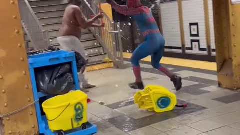 Spider-Man's Surprise Encounter: This Homeless Man Steals the Show! #spiderman #viral #unexpected