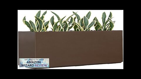 Metallic Heavy Planter for Outdoor Plants 38Lx10Wx30H Inches Tall and Long Metal Review