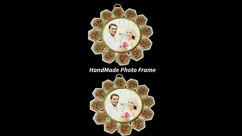 Handmade Photo Frame Making with Plastic Canvas, Thread & Beads | Easy DIY Craft