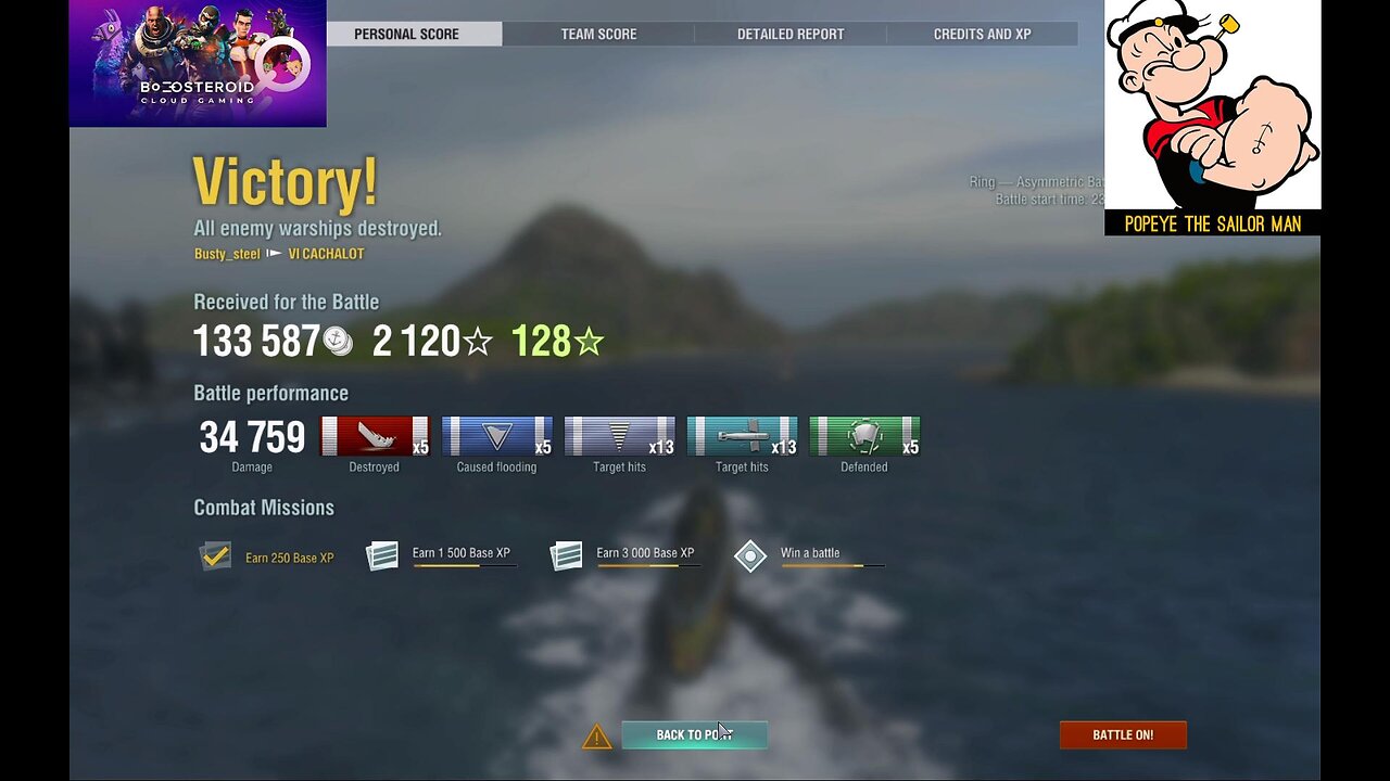 5 ships with a submarine World of Warships Boosteroid Cloud Gaming