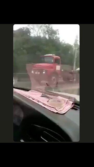 He is towing the car but I think he is doing it wrong.