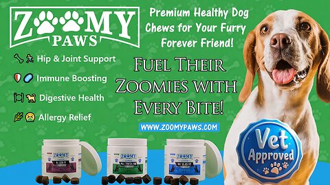 Zoomy Paws – Premium Healthy Dog Chews for Your Furry Friend! | Vet-Approved & Nutrient-Packed!