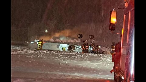 🚨 PRIVATE JET CRASHES & EXPLODES at Maine Airport! 8 Aboard in Snowstorm 😱