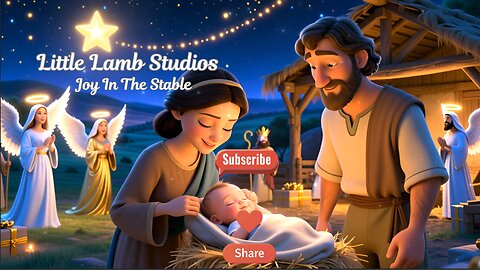 Joy Joy in the Stable Tonight | Little Lamb Studios Christmas Kids Song About Baby Jesus