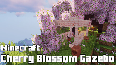 Minecraft Cherry Blossom Gazebo - Tranquil Retreat Build