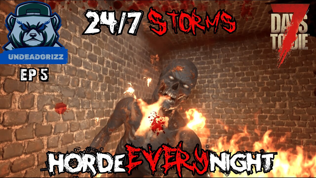 7 Days to Die 24/7 Storms + Horde Every Night | Ep5 – TOWER DEFENSE!