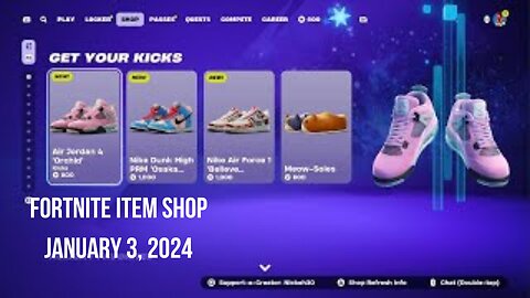 Fortnite Item Shop|January 3, 2024(*New* Kicks)