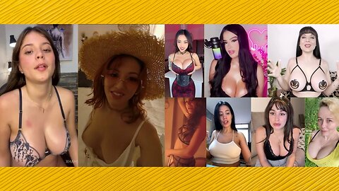 Huge Boobs / No Bra / Hard Nipples 70 - Big bank tiktok challenge ❤️‍ClipchampGirls 2025