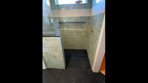 Zellige tile shower