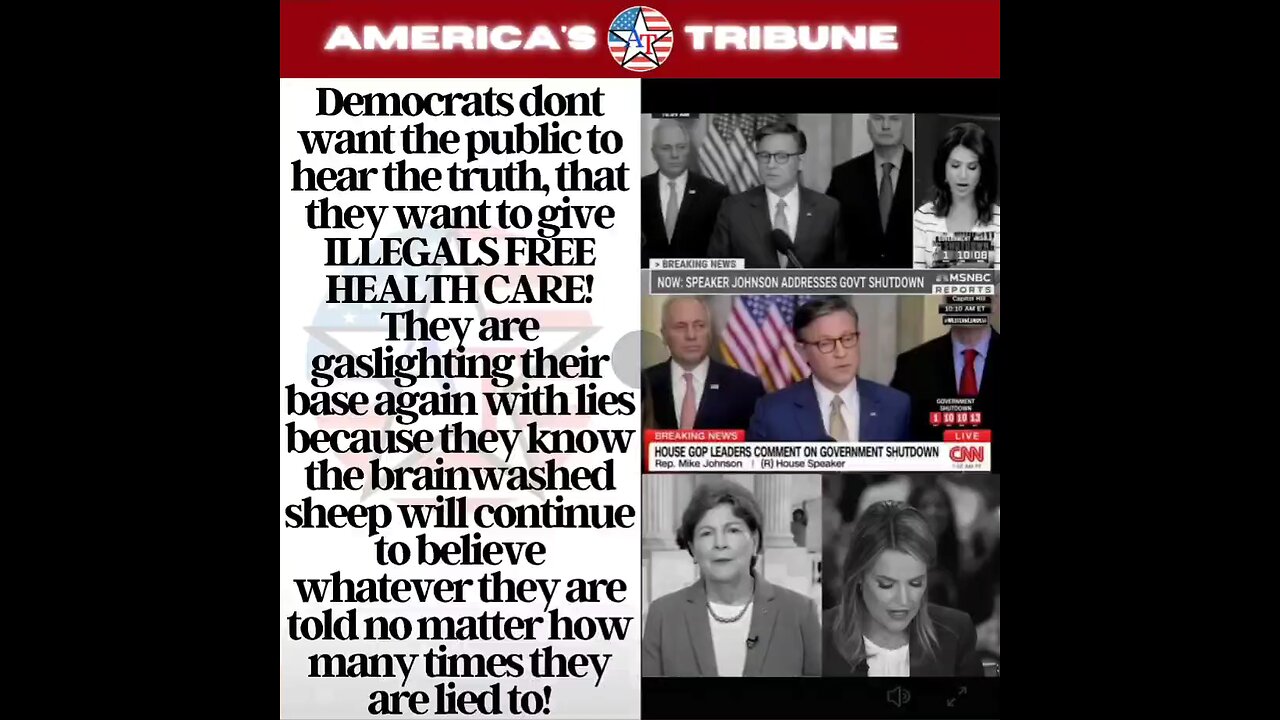 Democrats dont want the public to hear the truth, that they want to give ILLEGALS FREE HEALTH CARE!
