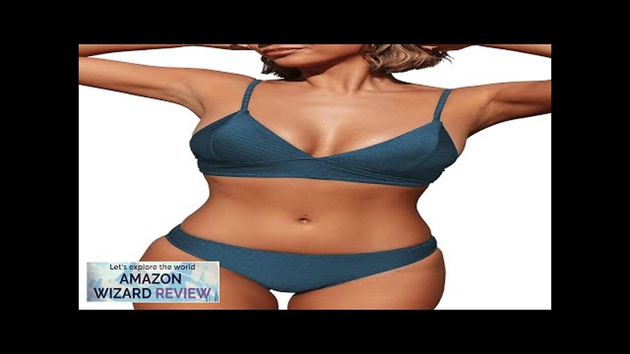 CUPSHE Women Bikini Set Solid Color Sexy Triangle Two Piece Swimsuit Review