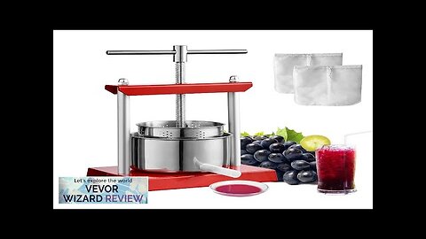 VEVOR Fruit Wine Press 0.8 Gallon/3L 2 Stainless Steel Barrels Manual Juice Review