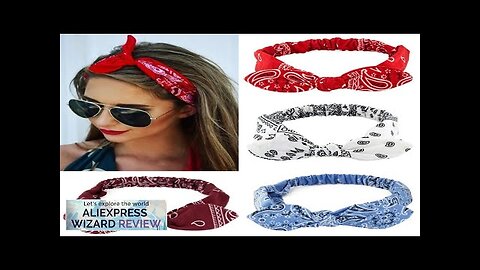 New Boho Women Soft Solid Print Headbands Vintage Cross Knot Elastic Hairbands Review