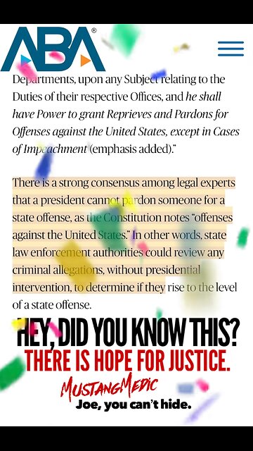 Joe, you can run, but you can't hide.