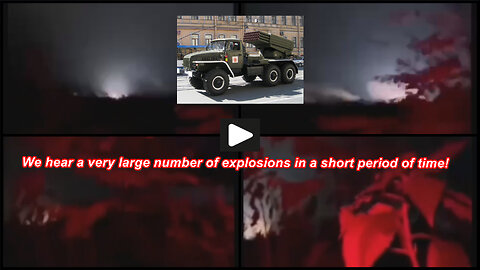 Near Kupiansk: Russian BM-21 Grad MLRS hits on Ukrainian positions