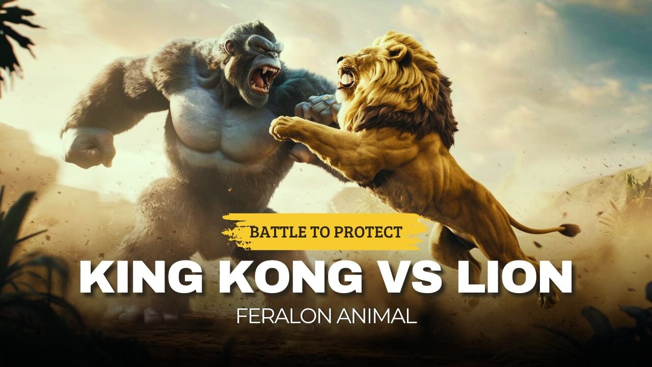 kingkong vs lion animation