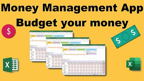 💥Money Management Spreadsheet | Personal Finance Software | Monthly Budget | Excel Checkbook