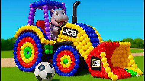 The mascot vibrato assistant JCB, Tractor placed on the football field is popular, #MGkitty