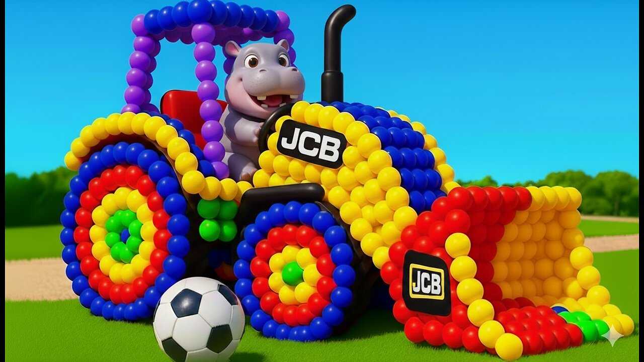 The mascot vibrato assistant JCB, Tractor placed on the football field is popular, #MGkitty
