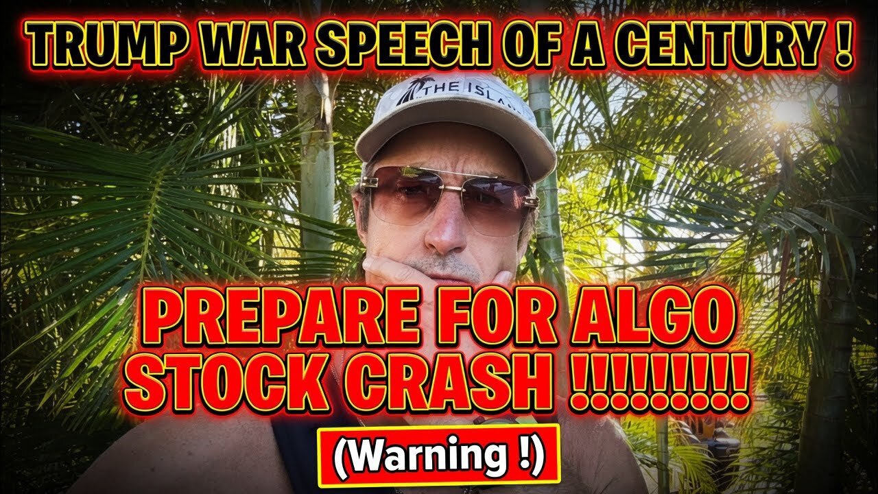 ‼️Live ! TRUMP WAR SPEECH OF A CENTURY !!!!!!!!! PREPARE FOR ALGO STOCK CRASH !!!!! (Warning!)