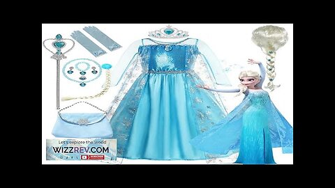 Elsa Dress for Girls Elsa Costume Snow Queen Anna Dress Cosplay Birthday Review