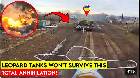 The Graveyard of German’s Leopard Tanks in Ukraine – Shocking Footage Revealed!